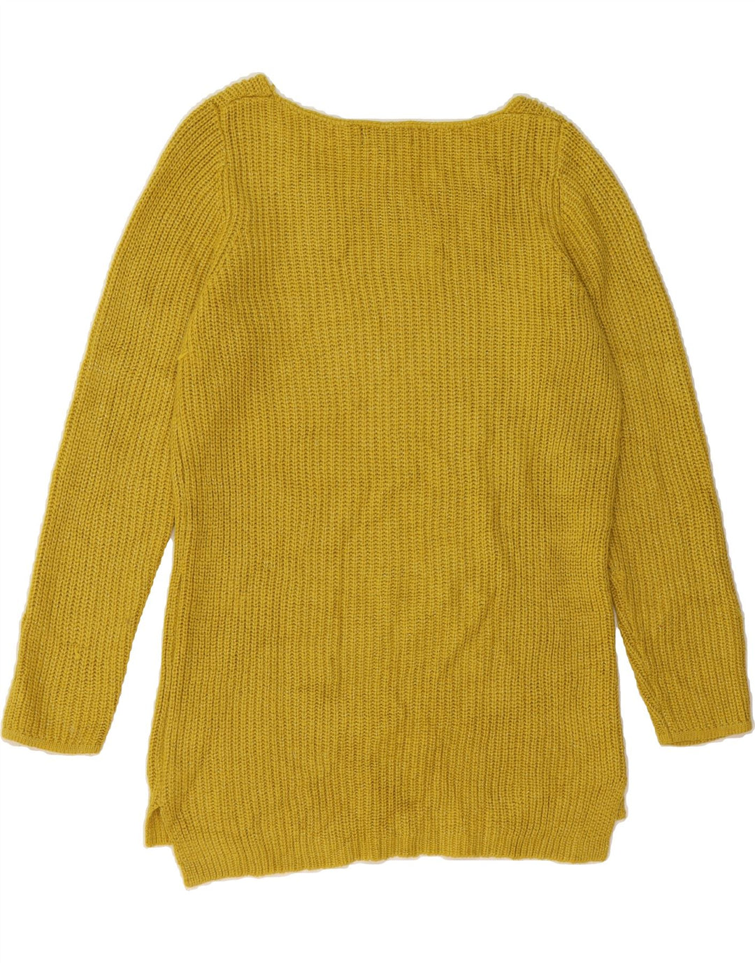 MOSSIMO Womens Boat Neck Jumper Sweater UK 14 Medium Yellow Acrylic Vintage Mossimo and Second-Hand Mossimo from Messina Hembry 