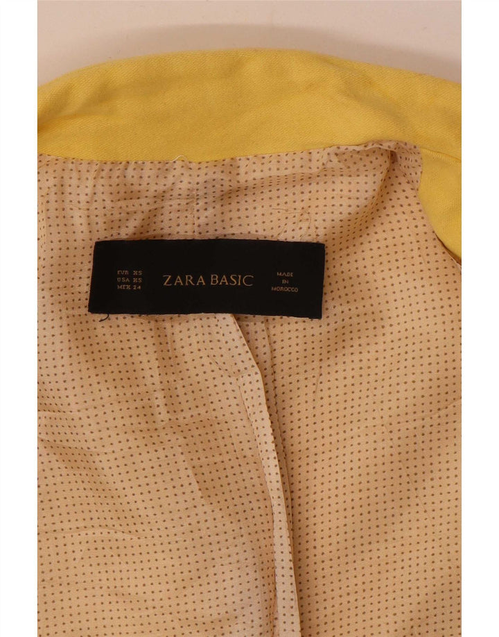 Женский пиджак Zara на 1 пуговице UK 6 XS Желтый