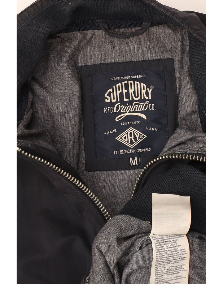 Мужская куртка-бомбер Superdry UK 38, средний темно-синий, полиэстер