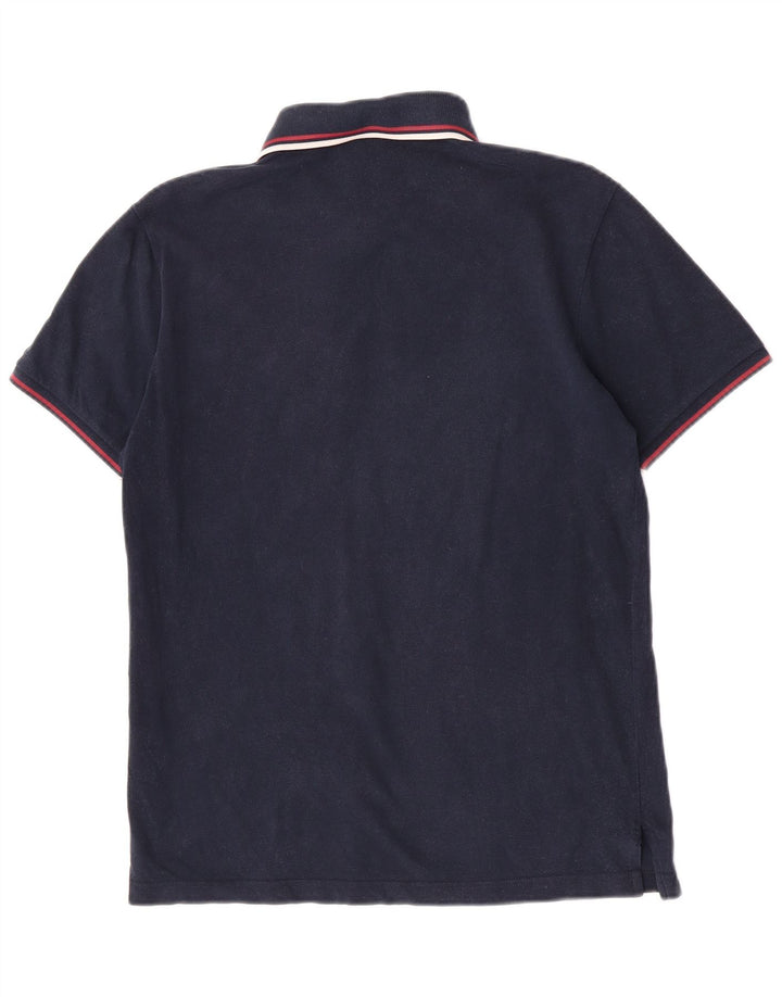 Мужская рубашка-поло Fred Perry среднего размера, темно-синяя, хлопок