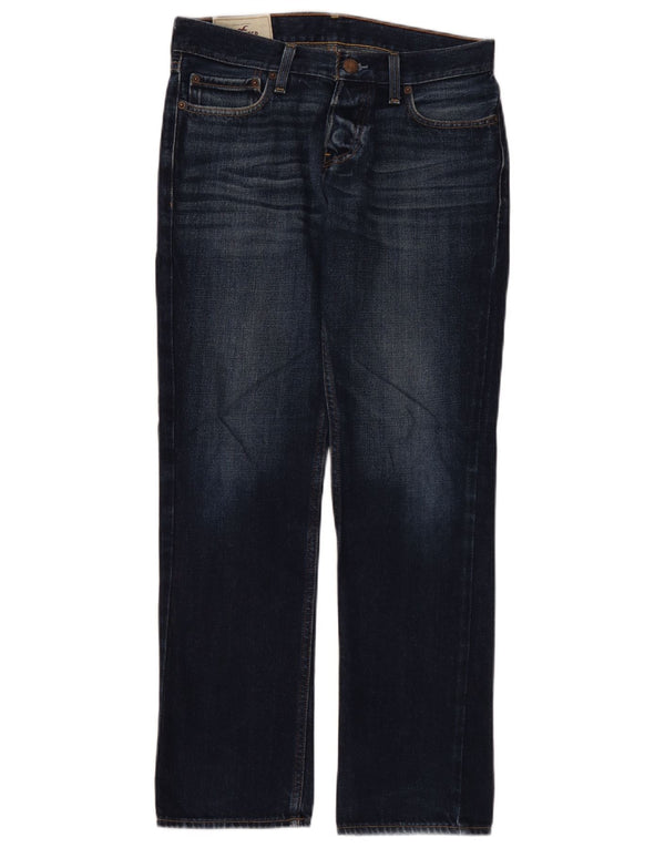 Мужские прямые джинсы Hollister W30 L30 темно-синие, хлопок