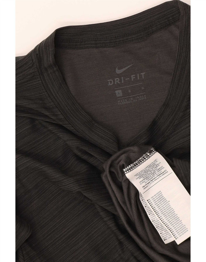 Мужская футболка Nike Dri Fit из полиэстера с большой черной полоской