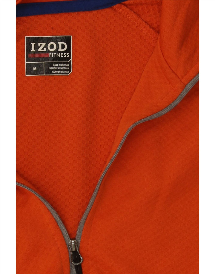 IZOD Mens Zip Neck Pullover Tracksuit Top Medium Orange Polyester Vintage Izod and Second-Hand Izod from Messina Hembry 