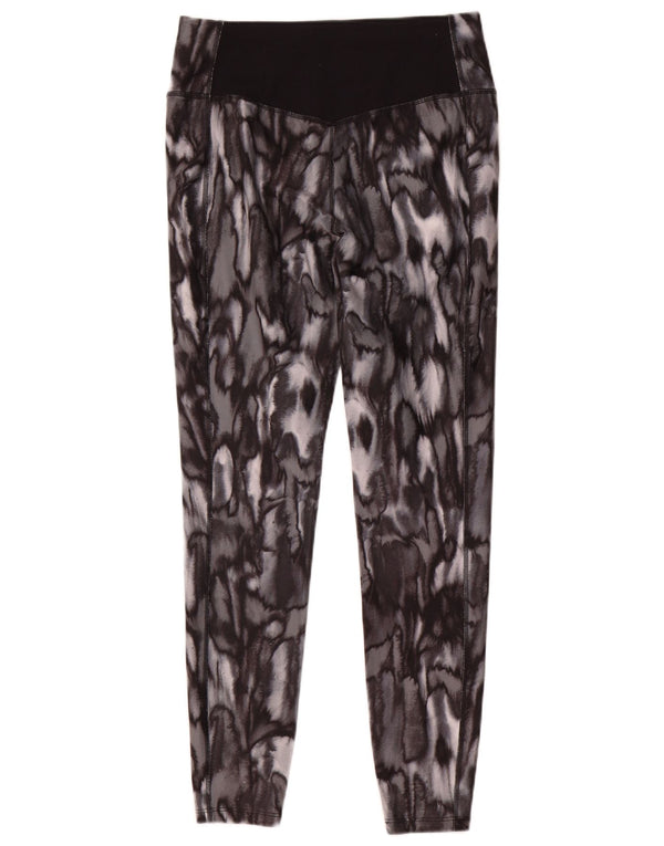 Женские леггинсы Nike Dri Fit UK 14, средний серый цвет с животным принтом