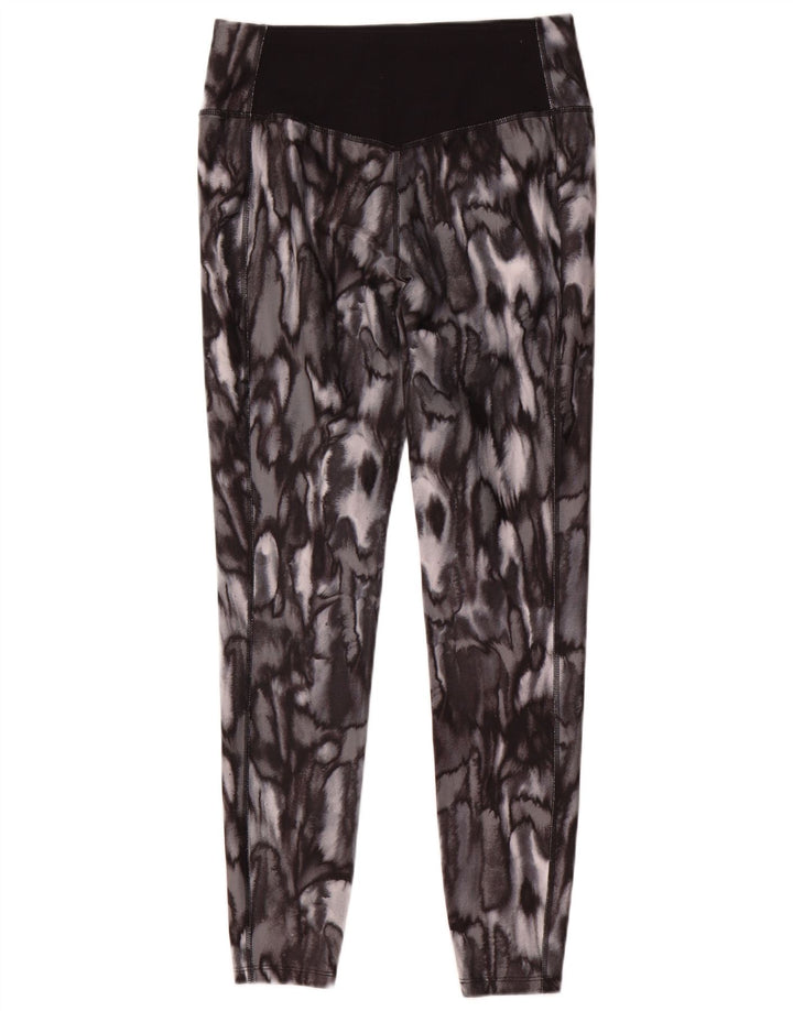 Женские леггинсы Nike Dri Fit UK 14, средний серый цвет с животным принтом