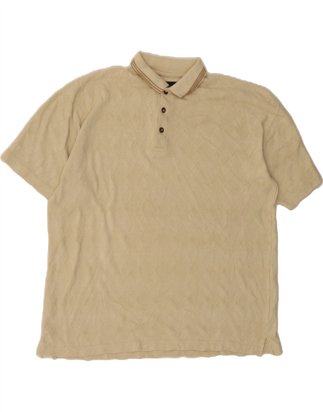 PIERRE CARDIN Mens Polo Shirt Large Beige Cotton Vintage Pierre Cardin and Second-Hand Pierre Cardin from Messina Hembry 