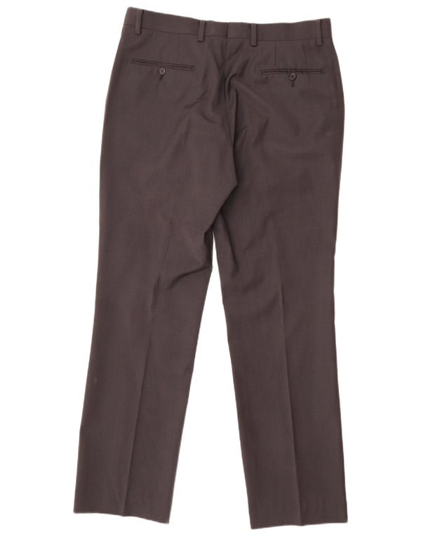 Мужские прямые костюмные брюки CALVIN KLEIN IT 48 Medium W32 L30 Серые шерстяные