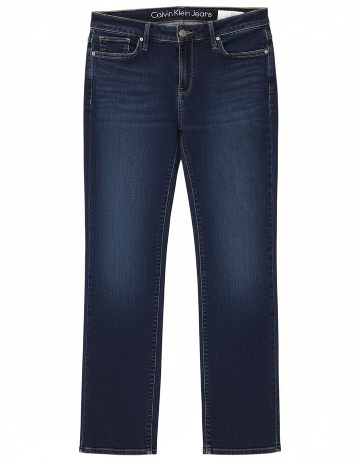 Женские прямые джинсы Calvin Klein W30 L32 Темно-синие