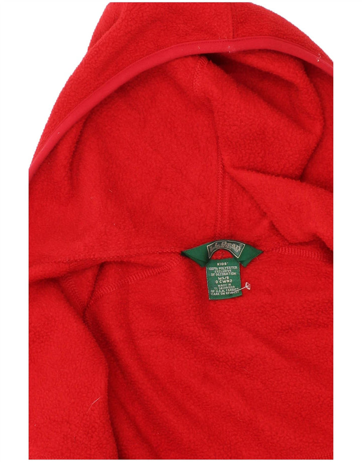 Флисовая куртка L.L.Bean для мальчиков с капюшоном 5–6 лет, средний красный полиэстер