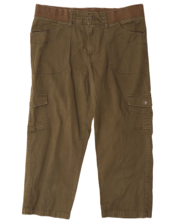 Lee Womens Relaxed Fit Cargo Trousers US 12 Large W32 L22 Khaki Cotton