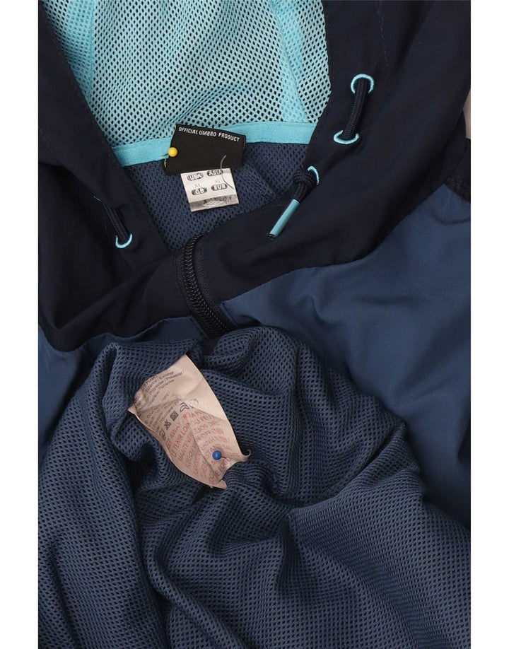 Мужская дождевик с капюшоном Umbro UK 42 XL Темно-синий Полиэстер с цветными блоками