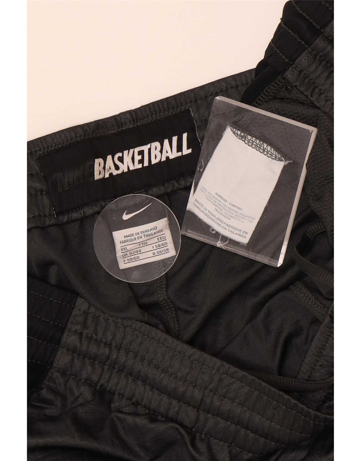 Мужские спортивные шорты Nike 2XL, серые, полиэстер с цветными блоками