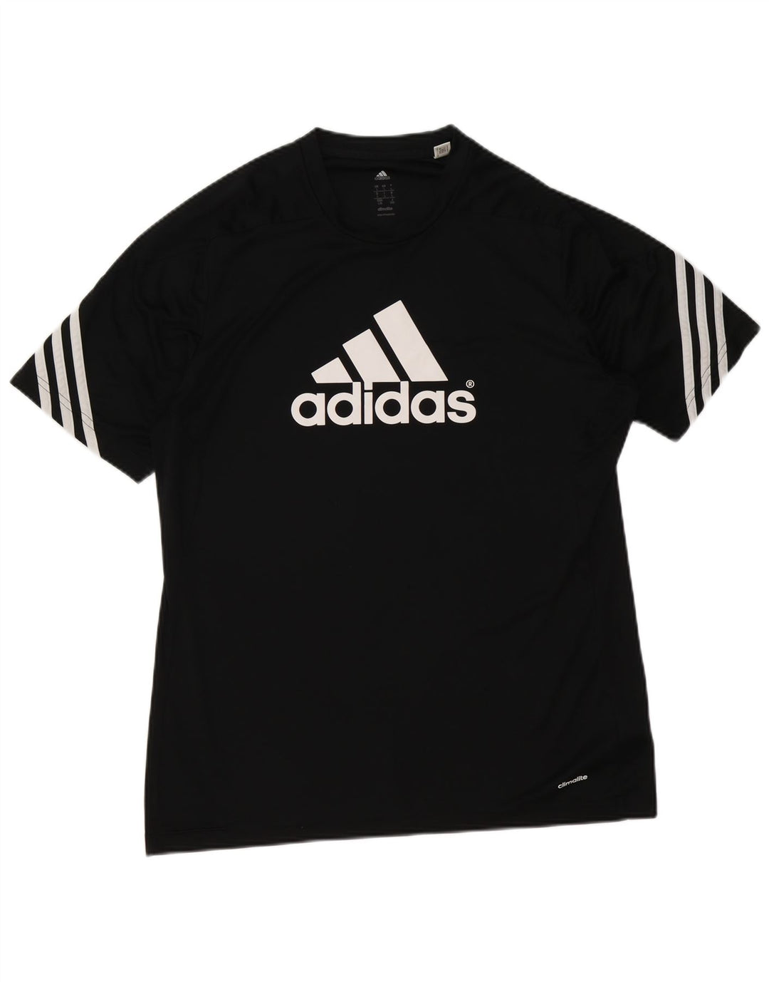 Мужская футболка Adidas Climalite с рисунком, большой черный полиэстер
