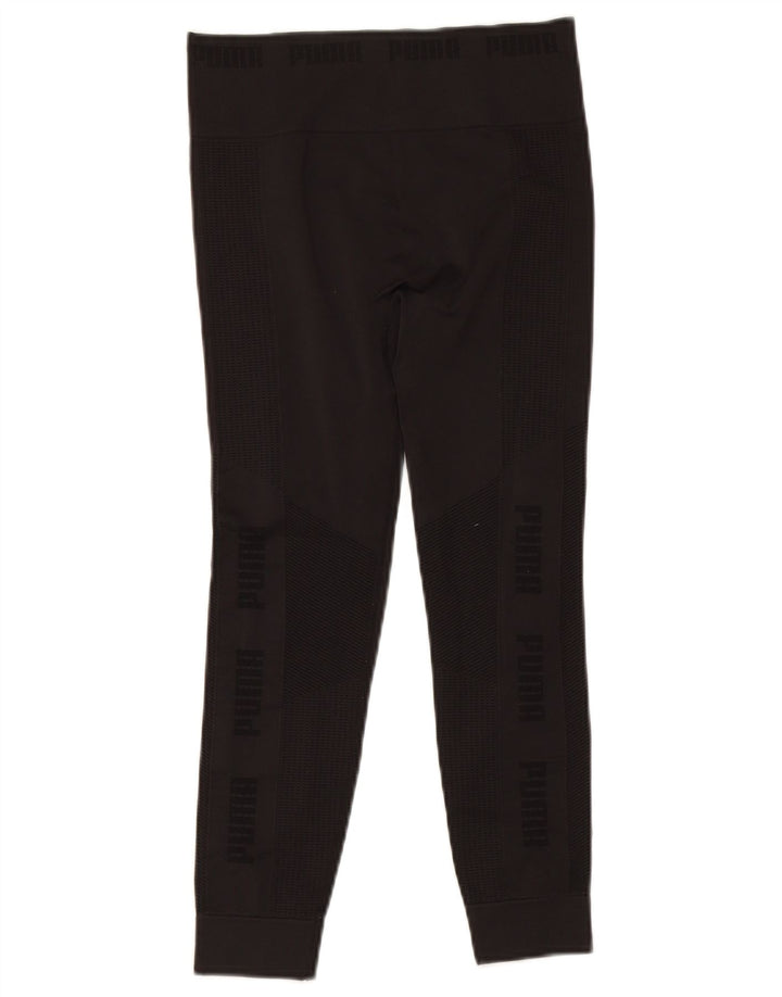 PUMA Womens Graphic Leggings UK 12 Medium  Black