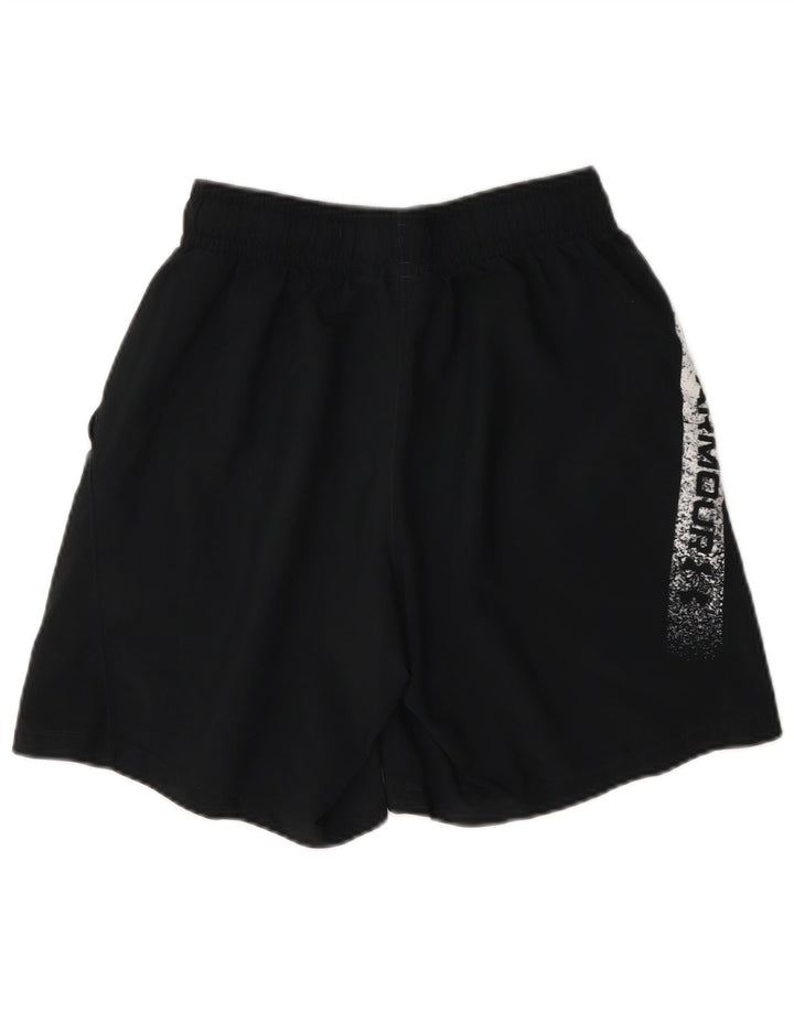 Мужские спортивные шорты с графическим рисунком Under Armour, маленькие черные, полиэстер с цветными блоками