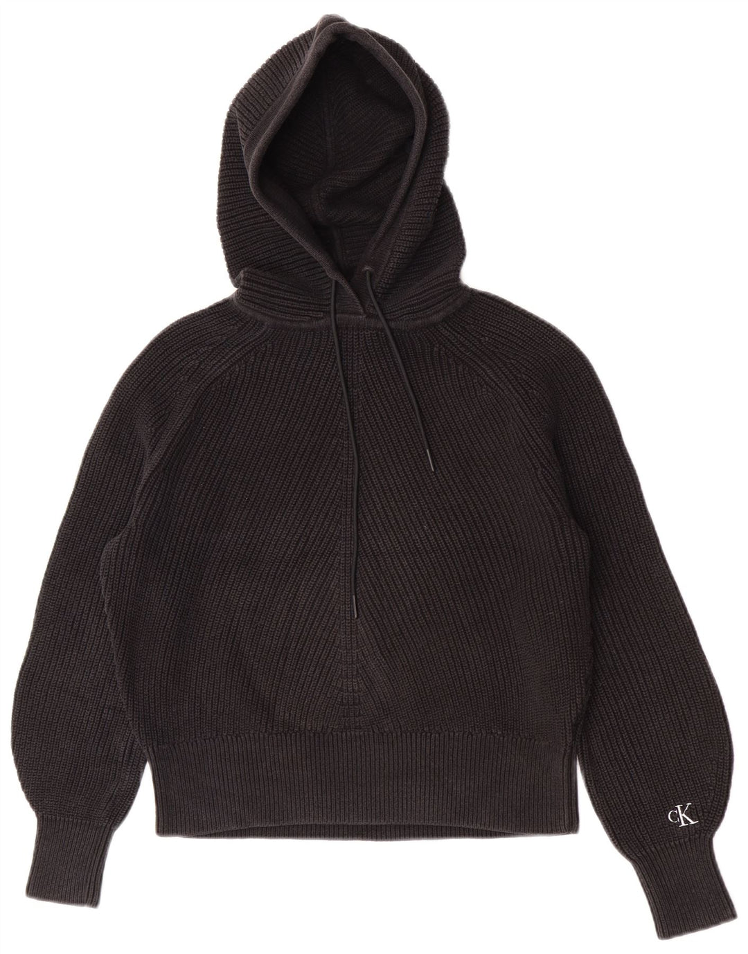 Женский свободный джемпер с капюшоном Calvin Klein Jeans UK 10, маленький черный