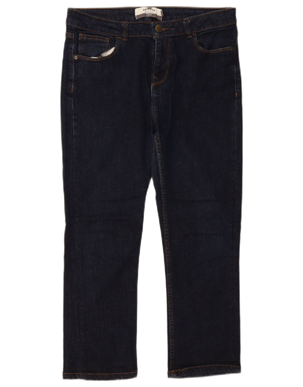 Женские укороченные джинсы Fat Face UK 12, средние W32 L23, темно-синие, хлопок