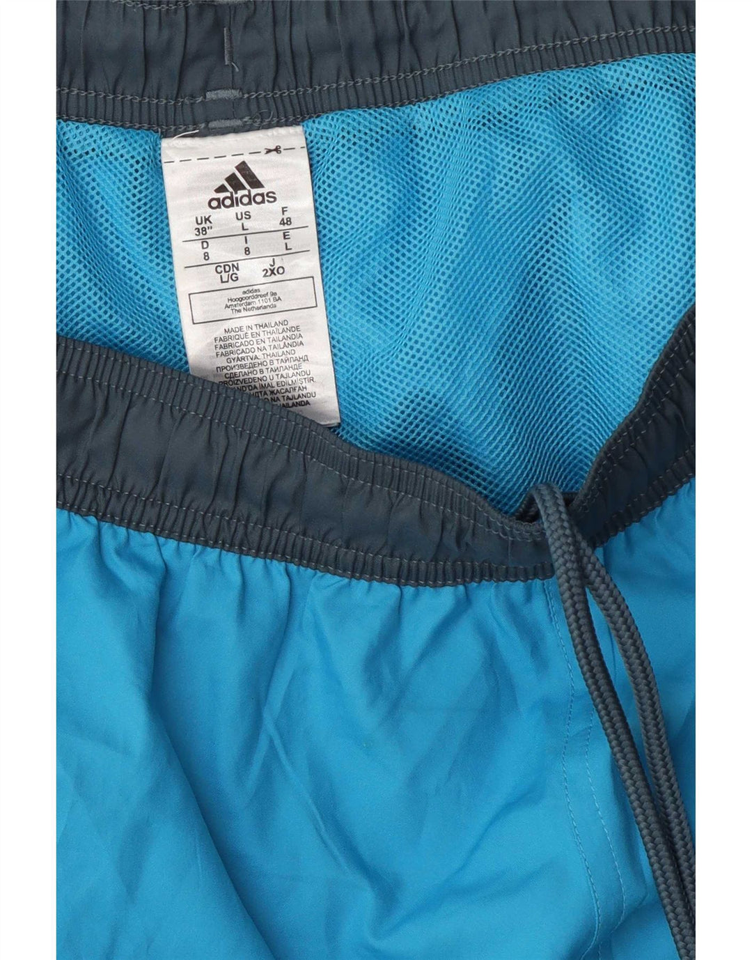 Мужские спортивные шорты Adidas с графическим рисунком, большие синие полиэстер с цветными блоками