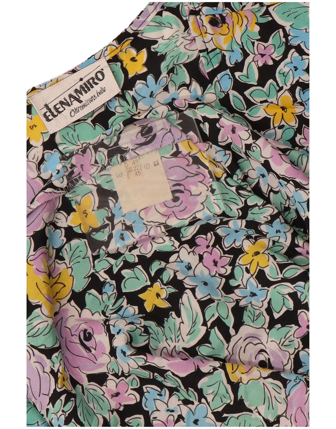 Женское платье с баской с длинными рукавами ELENA MIRO UK 22 3XL, разноцветное с цветочным принтом