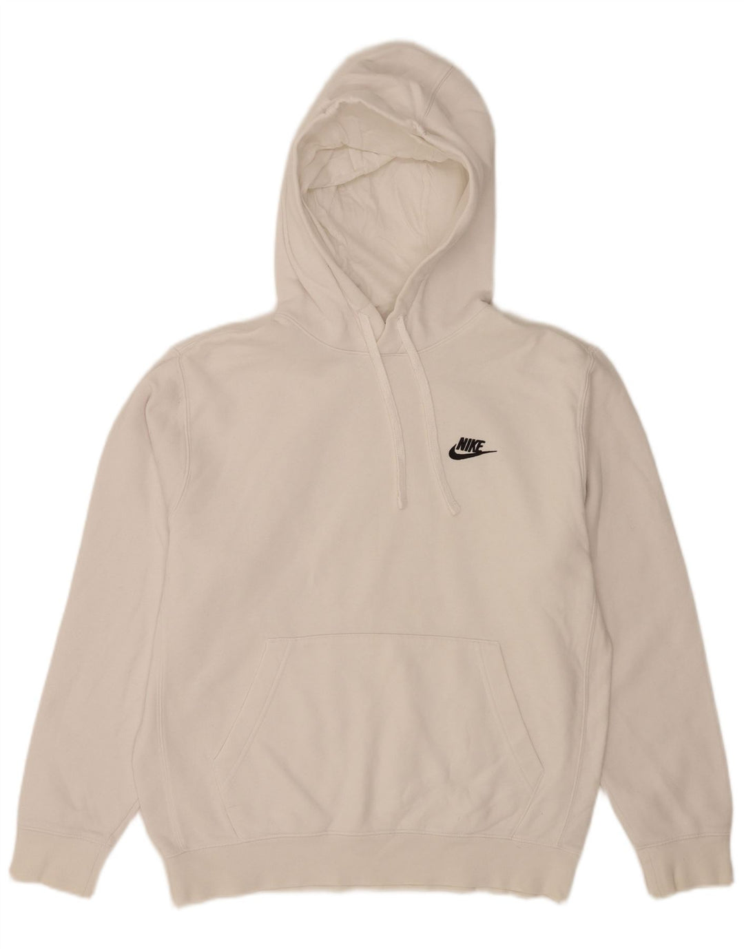 Мужской джемпер с капюшоном Nike, маленький белый, хлопковый