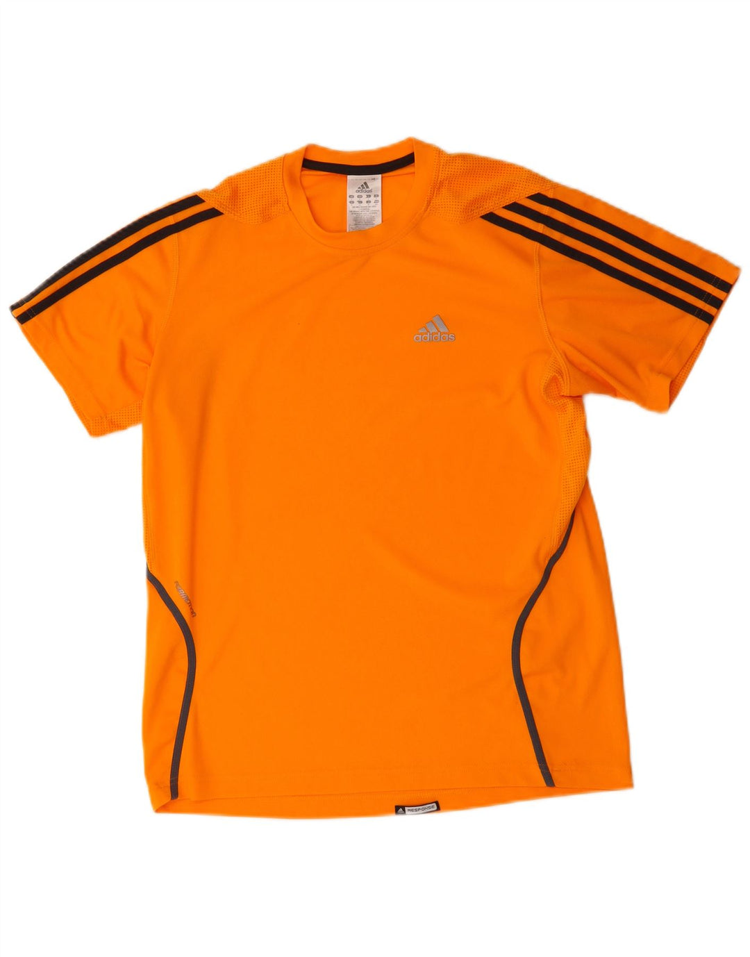 ADIDAS Mens T-Shirt Top Small Orange Polyester