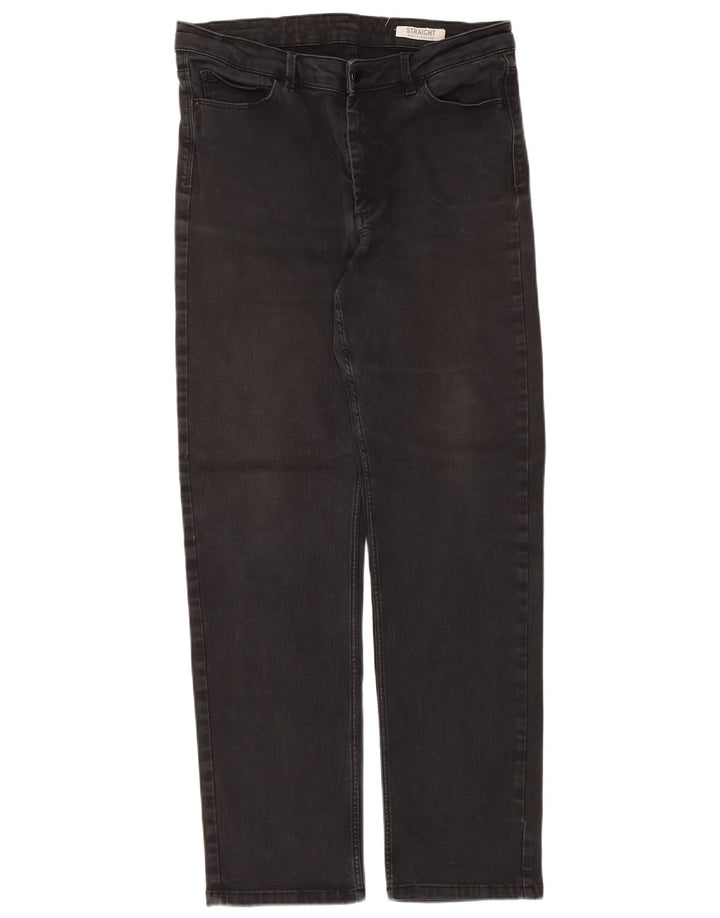 Женские прямые джинсы Marks & Spencer, Великобритания 16, большие W32 L30, черные