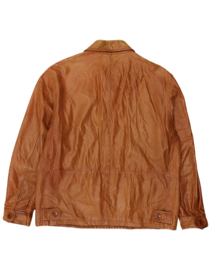 Мужская кожаная куртка Vittorio Forti IT 50, большая коричневая кожа