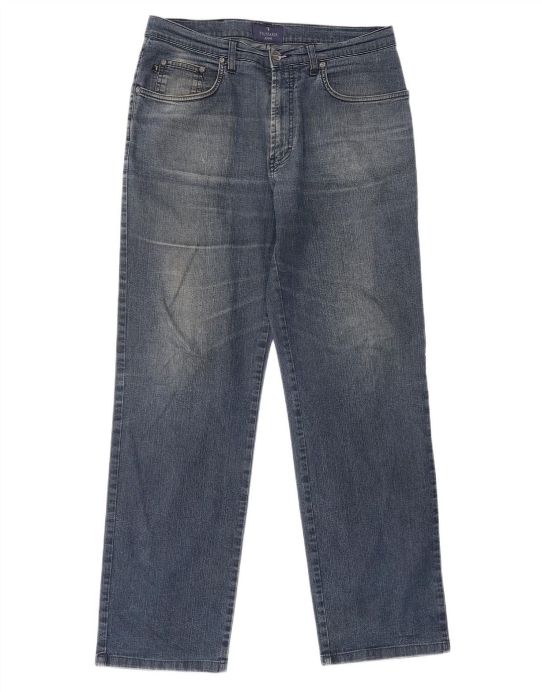 Мужские прямые джинсы Trussardi W34 L30 синие, хлопок
