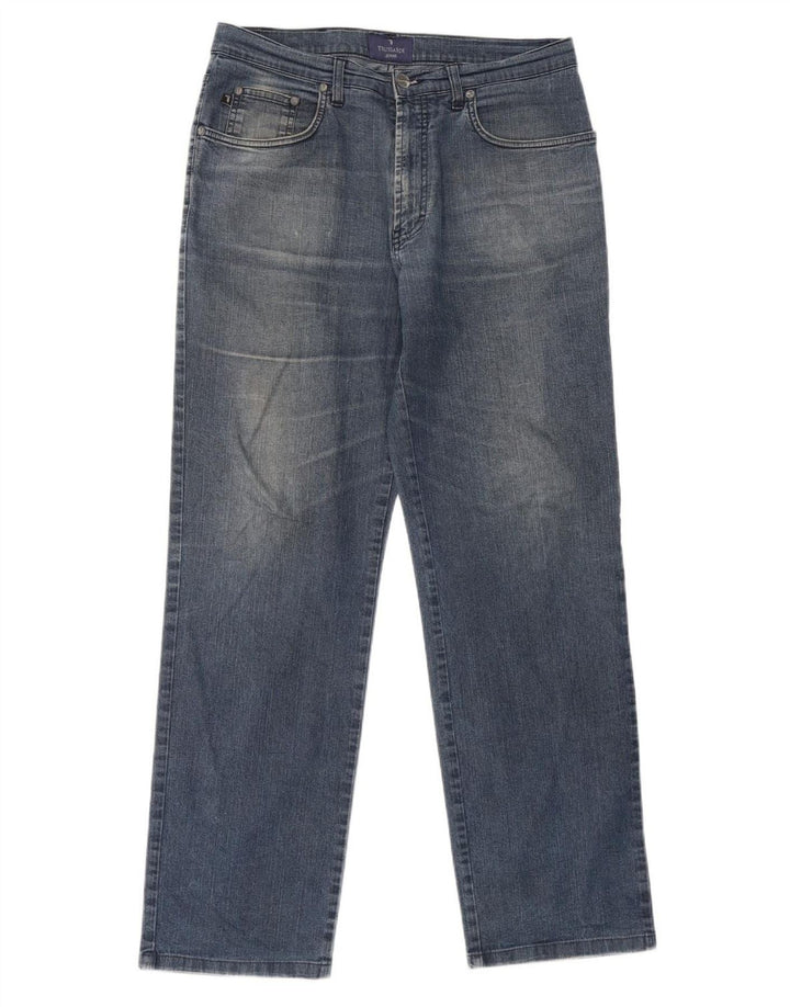 Мужские прямые джинсы Trussardi W34 L30 синие, хлопок