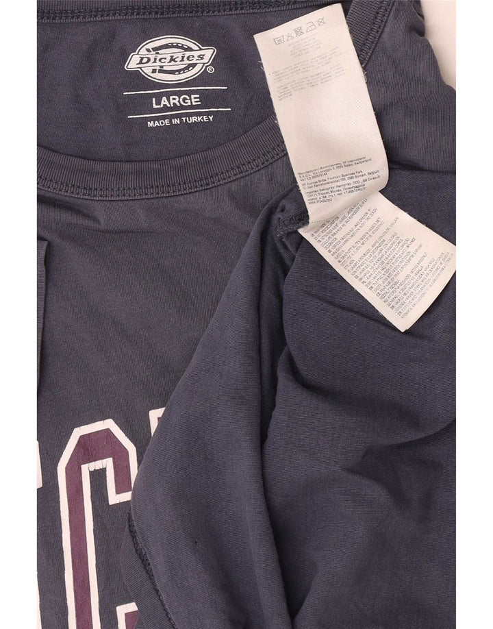 Мужская футболка с рисунком Dickies, большой темно-синий хлопок