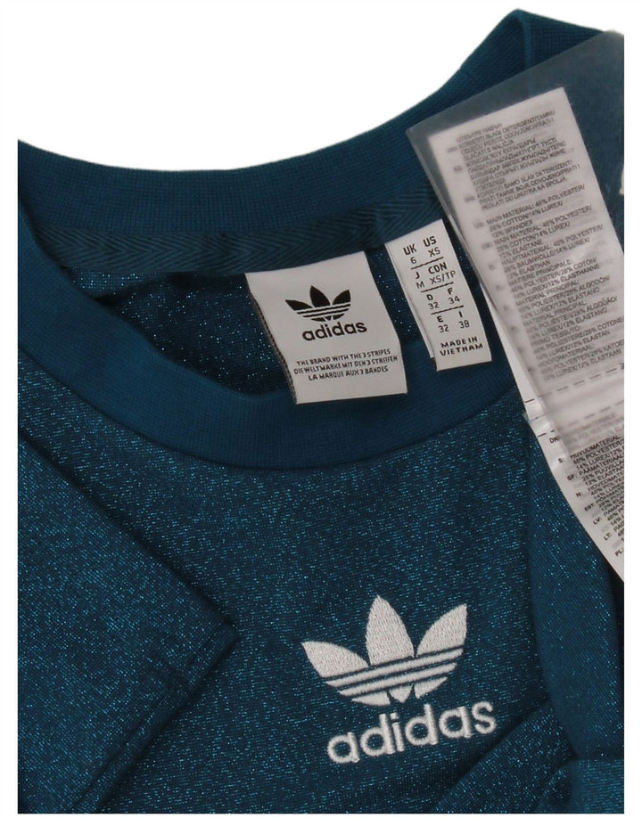 Женская футболка Adidas Top UK 6 XS Синяя, полиэстер