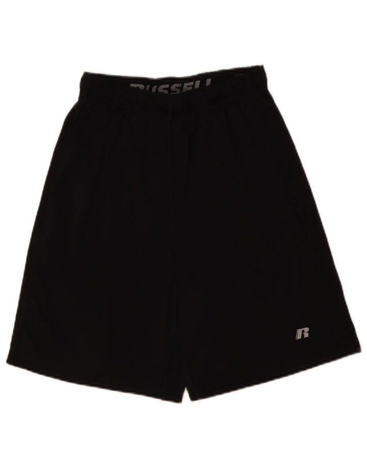 Мужские спортивные шорты RUSSELL ATHLETIC Dri-Power, маленькие черные из полиэстера