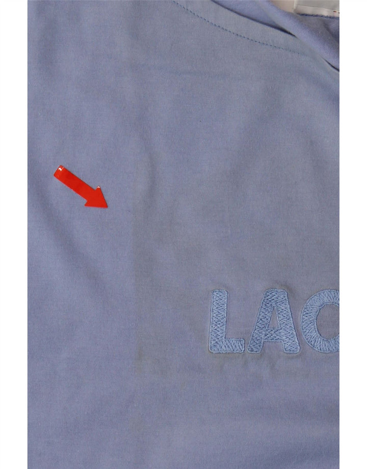 LACOSTE Womens Graphic T-Shirt Top Size 40 Medium Blue Cotton Vintage Lacoste and Second-Hand Lacoste from Messina Hembry 
