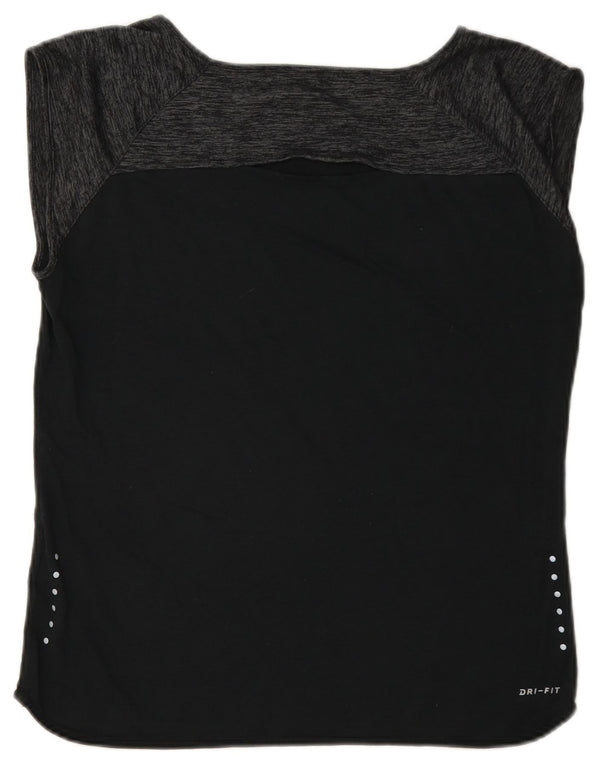 Женская футболка Nike Dri Fit Top UK 14, средний темно-синий, шерсть с цветными блоками