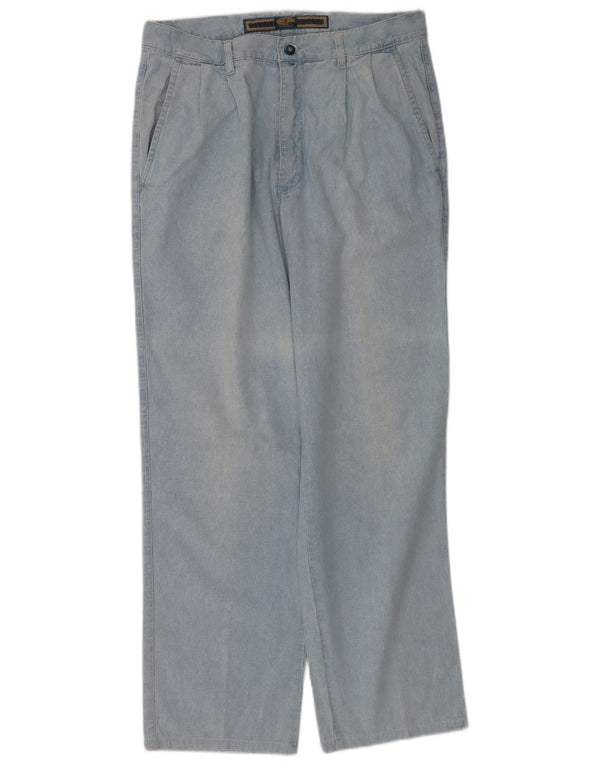 Женские прямые джинсы с высокой талией Corona W30 L30, синий хлопок