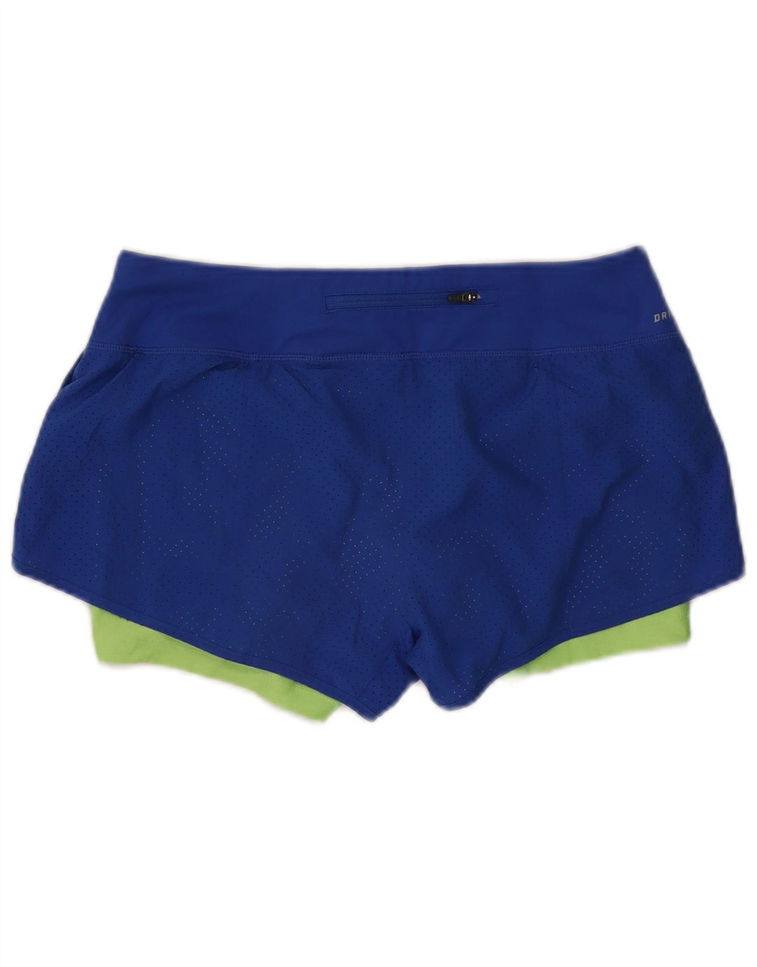 Женские спортивные шорты Nike Dri Fit UK 14, средний синий, полиэстер с цветными блоками