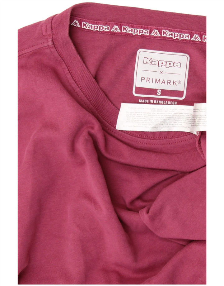 Женская укороченная футболка оверсайз с рисунком KAPPA Top UK 10, маленький бордовый цвет