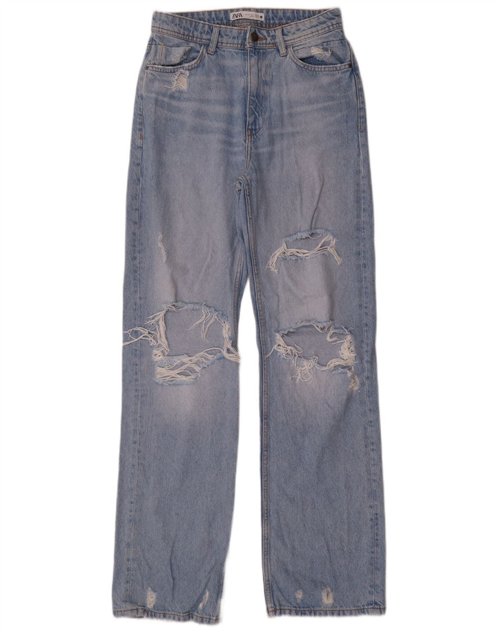 Женские прямые джинсы Zara EU 38, маленькие W28 L34, синие