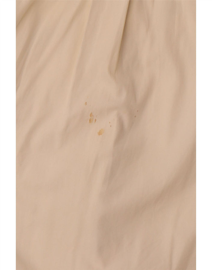 BURBERRY Женская рубашка в стиле милитари без рукавов UK 14, большой размер, белый хлопок