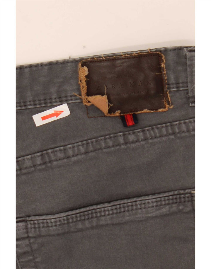 Мужские узкие джинсы Zara EU 44, большие W34 L29, серый хлопок