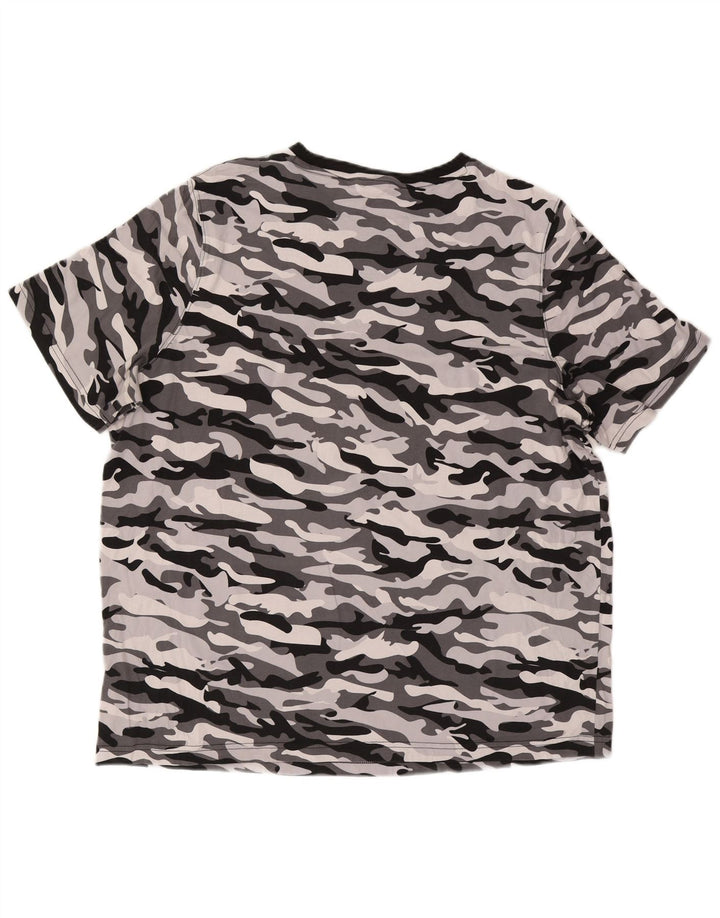 Мужская футболка PUMA Top 2XL Серый камуфляжный хлопок