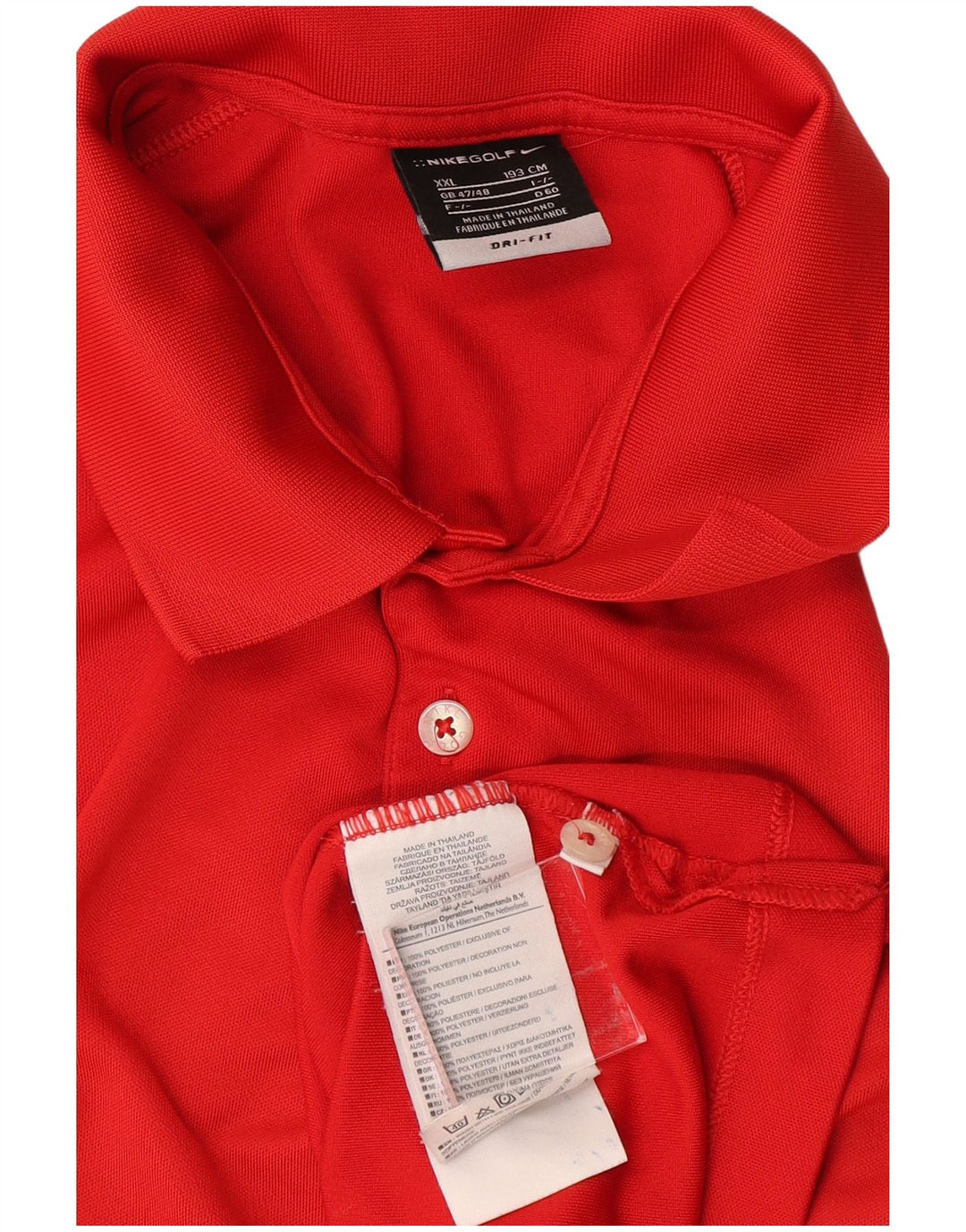 Мужская рубашка-поло NIKE Dri Fit UK 47/48, 2XL, красный полиэстер