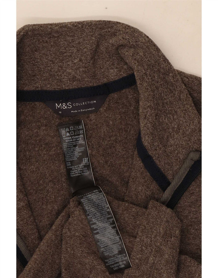 Женская флисовая куртка Marks & Spencer UK 18 XL Коричневый полиэстер