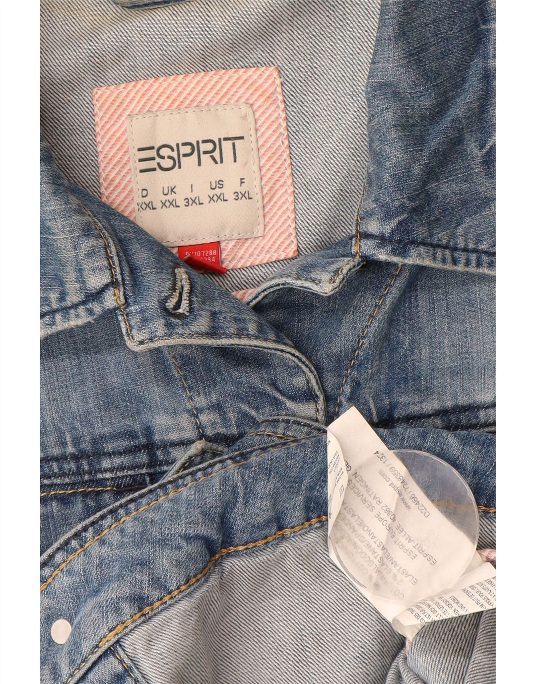 Женская джинсовая куртка ESPRIT UK 20 2XL, синяя, хлопок
