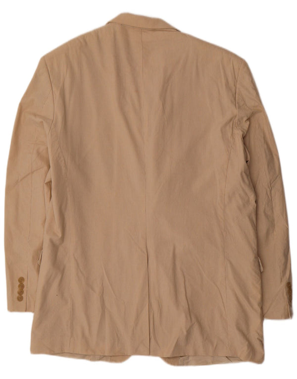 Мужской пиджак Chaps с 2 пуговицами, Великобритания, 44, 2XL, бежевый, в тонкую полоску, хлопок