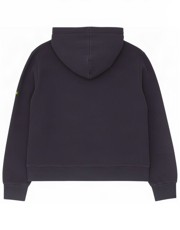 Женский джемпер с капюшоном Superdry UK 14, темно-синий, хлопок, большой размер