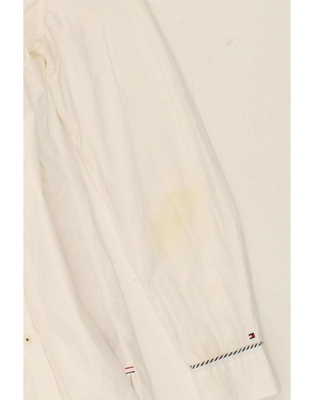 TOMMY HILFIGER Womens Shirt US 8 Medium White Cotton Vintage Tommy Hilfiger and Second-Hand Tommy Hilfiger from Messina Hembry 