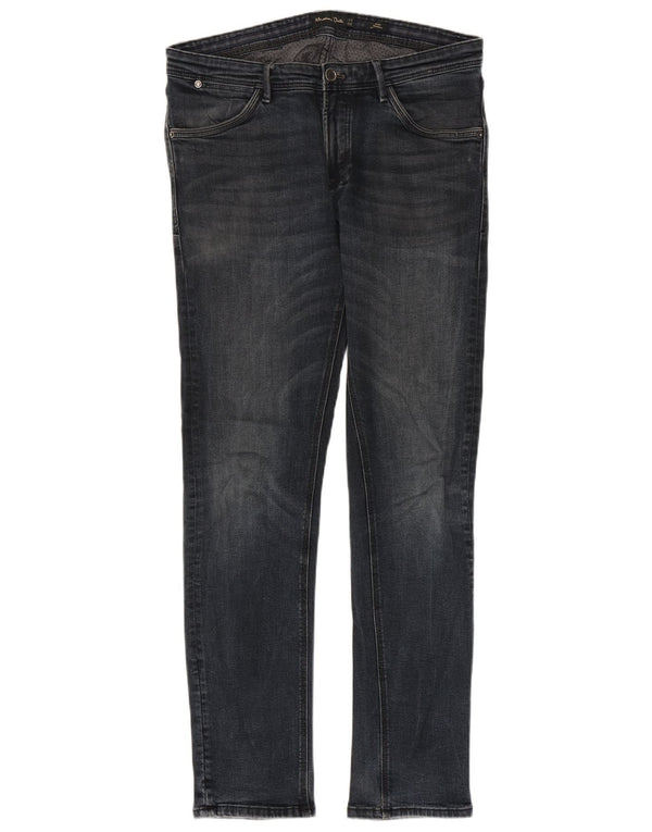 Мужские узкие джинсы Massimo Dutti EU 42, большие W32 L32, темно-синие, хлопок