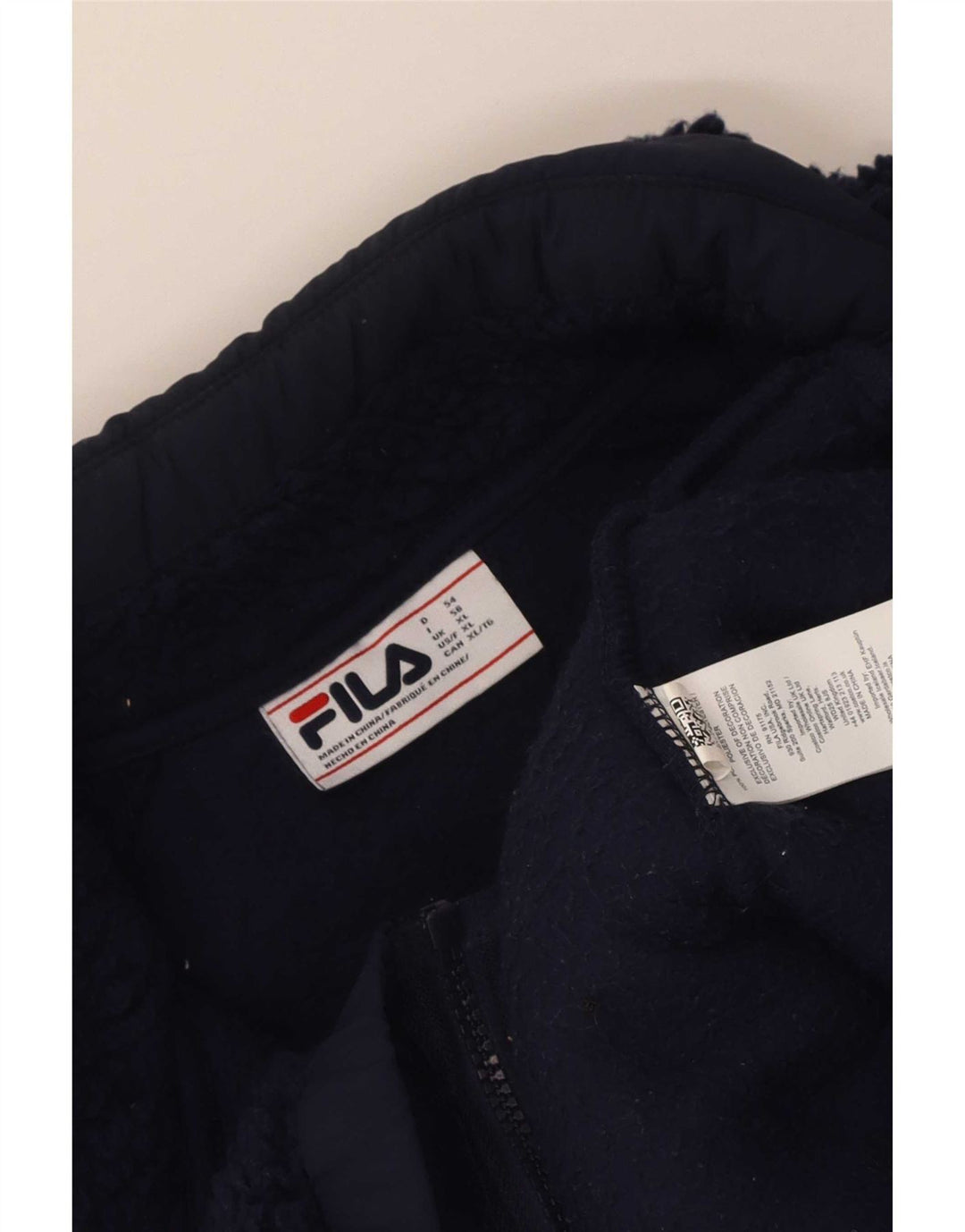 Fila Мужская флисовая куртка UK 42 XL Темно-синий полиэстер
