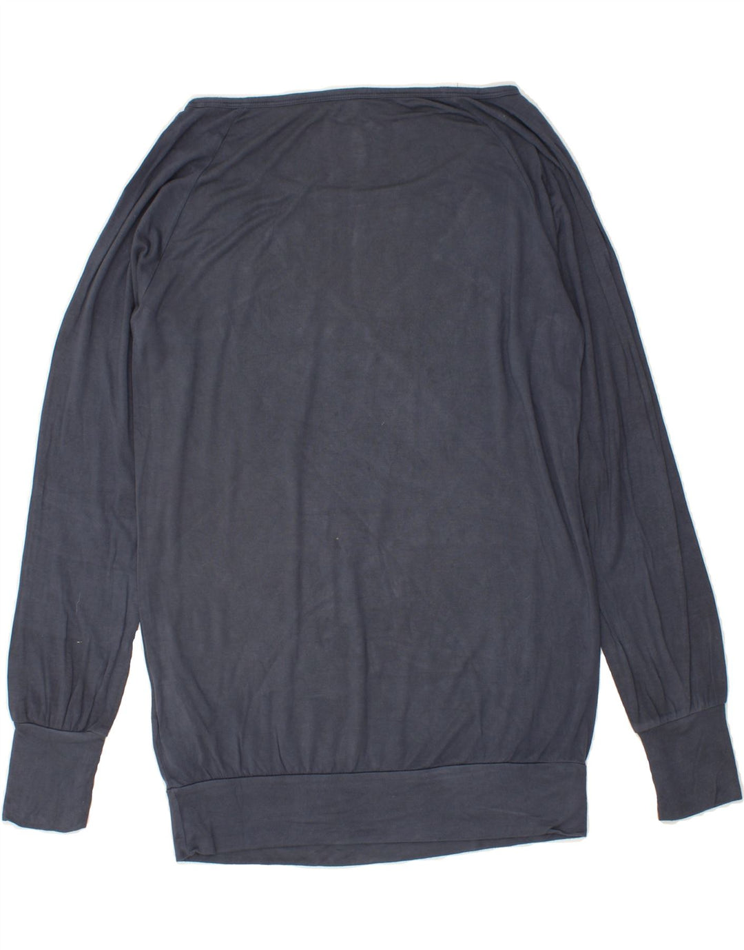 NIKE Womens Graphic Top Long Sleeve UK 14 Medium Navy Blue Viscose Vintage Nike and Second-Hand Nike from Messina Hembry 